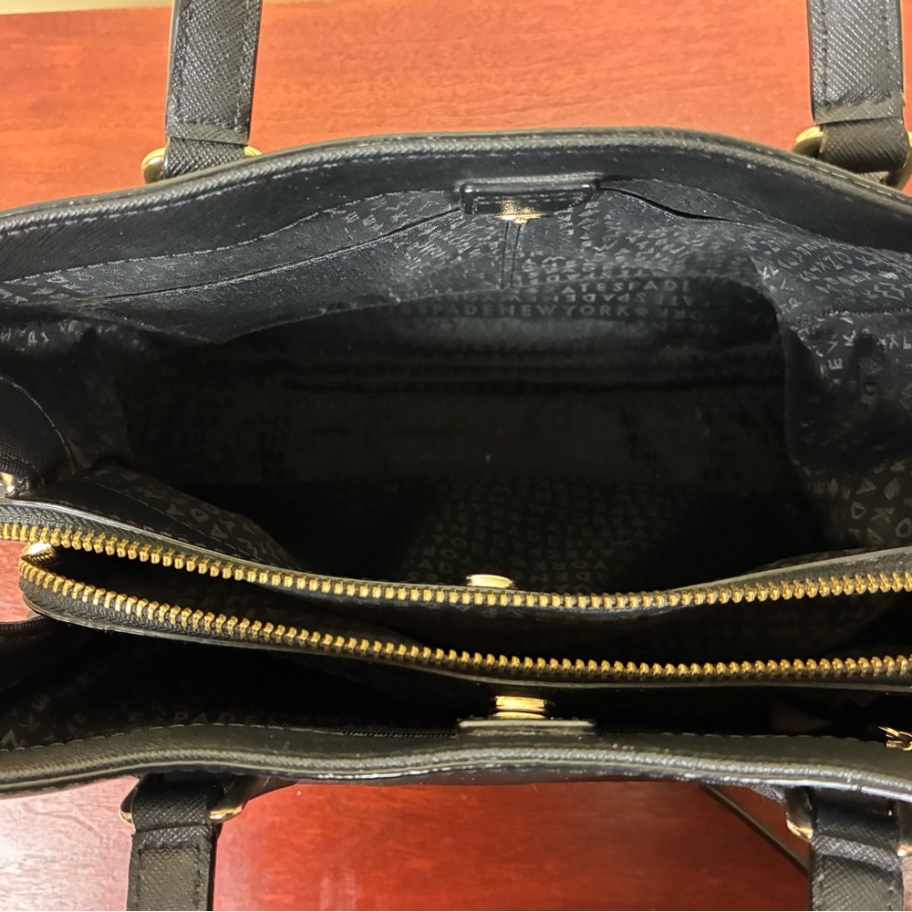 Kate Spade Laurel Way Evangeline Satchel – Black Saffiano Leather - Picture 6 of 11